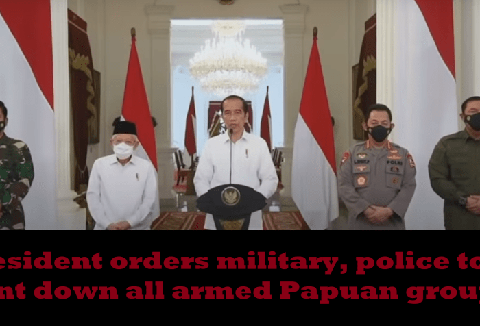 Hunt down all armed Papuan